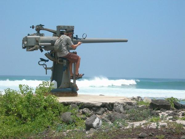 Ben protecting the coast line - San Cristabal Island