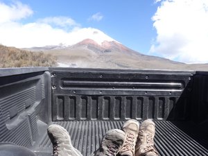 Hitching a lift up a volcano