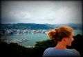 Der Hafen mit der Skyline und den grünen Bergen und dem blauen Meer von Wellington vom Aussichtpunkt  Mt. Victoria :)
