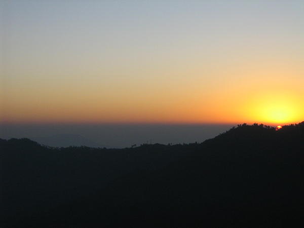 Solopgang over Darjeeling by