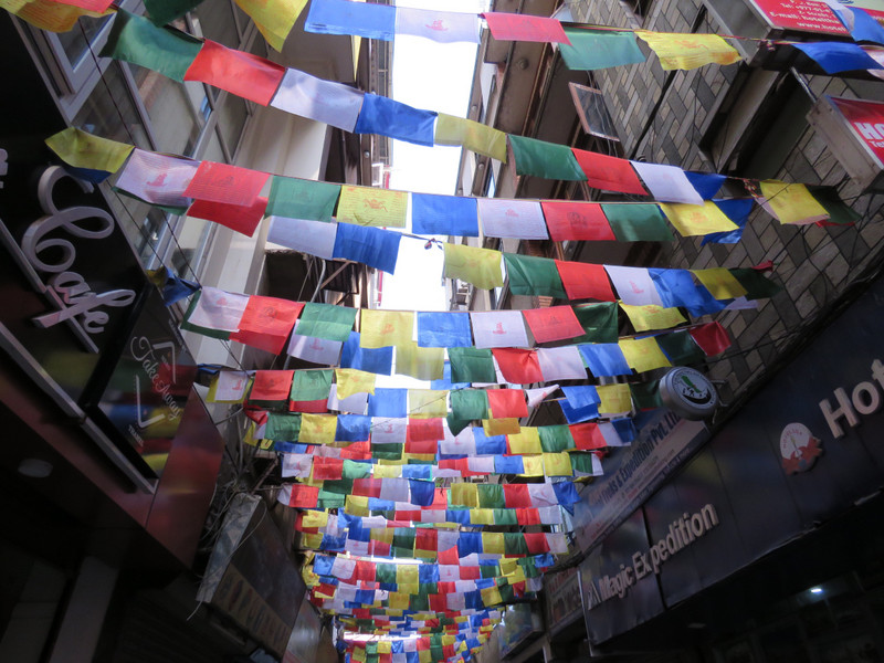 Flags in the streets of Kathmandu