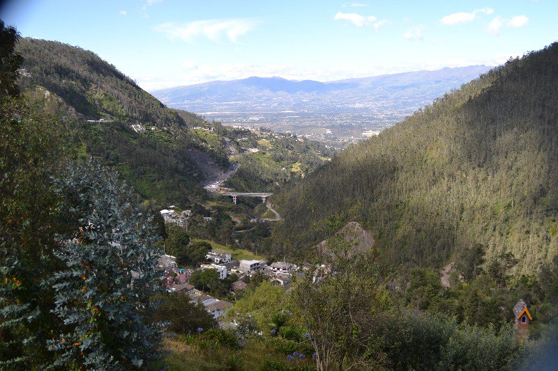 The valley below
