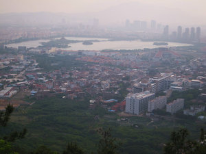overlooking Quanzhou at sunset