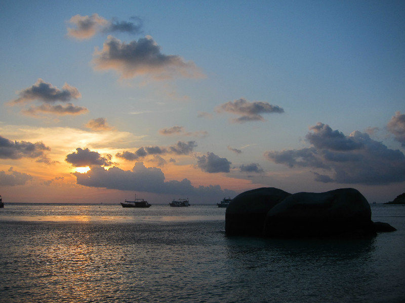 our first sunset on Kho Tao. So peaceful!