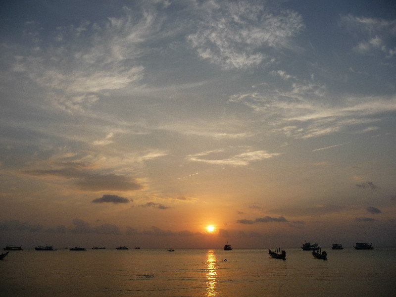sunset over the Gulf of Thailand