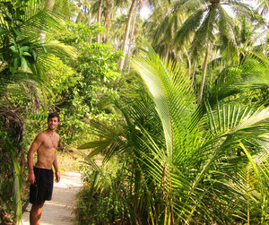 cutting across the forest to reach another beautiful beach