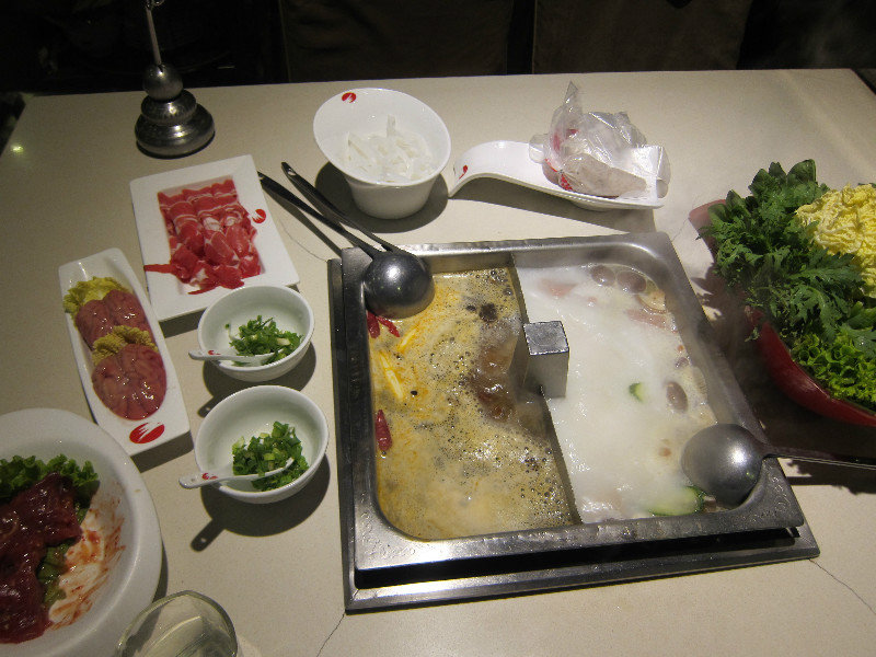 after a long day of hiking, we had an awesome hotpot!