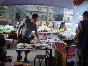 having dinner at Majiapu Marketplace