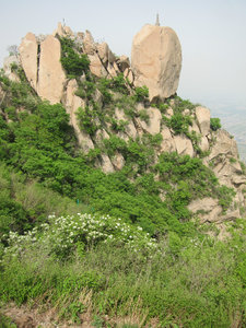 mini pagoda on top of a rock