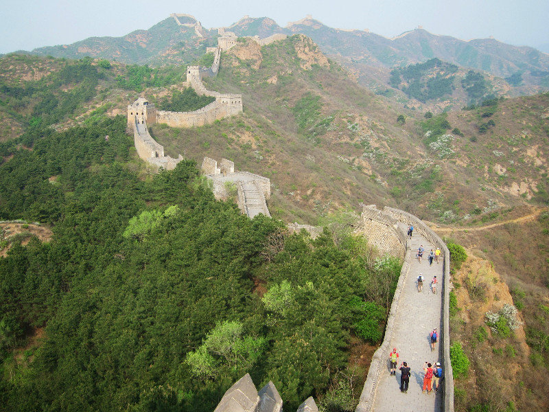 there are more foreign tourists than Chinese on this section of the Great Wall