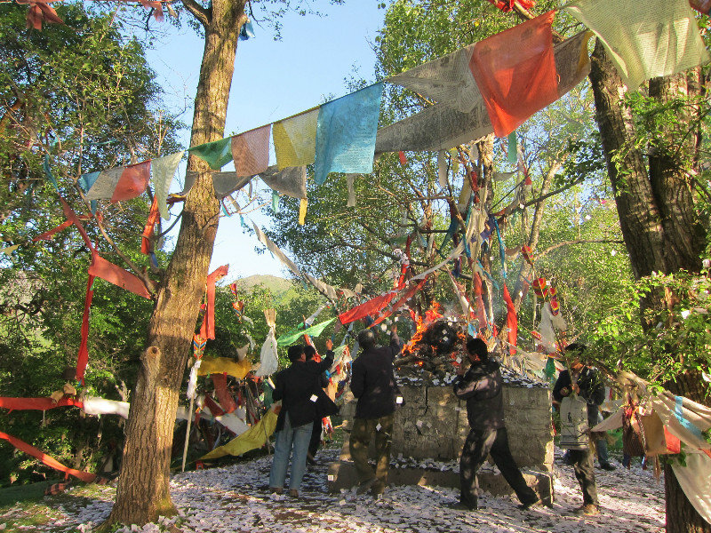 Tibetan prayer flags and 