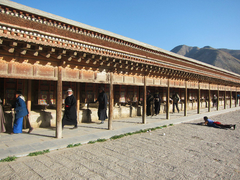 walking around the monastery