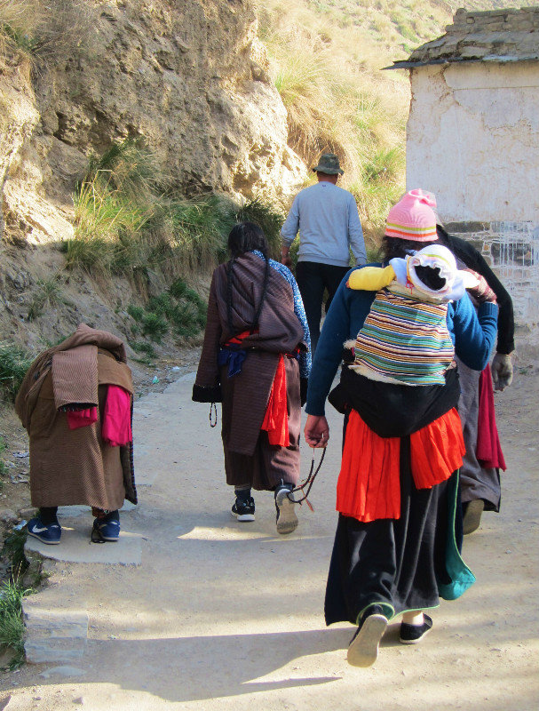 walking around the monastery with the locals