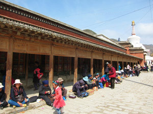 beggars around the monastery