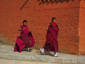 running monks
