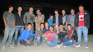 after a basketball game with my Tibetan friends