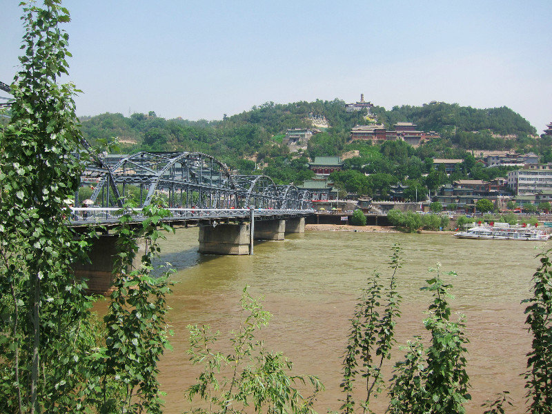 Baita Park is on the hill across the Yellow River