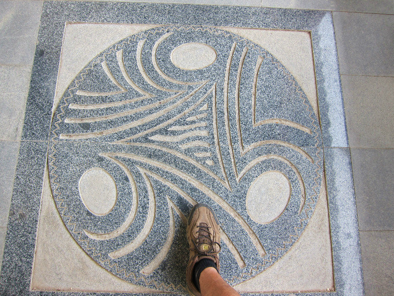 stone carving on the floor