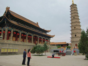 visiting a new temple in Wuwei