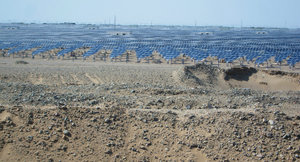 solar panels outside Dunhuang