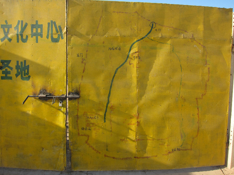 map of Gaochang painted on the Gate