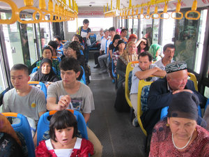 in the bus in Akesu