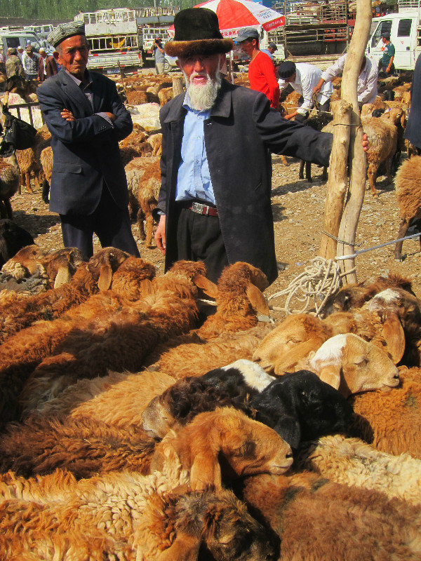 Uyghur man at the livestock market