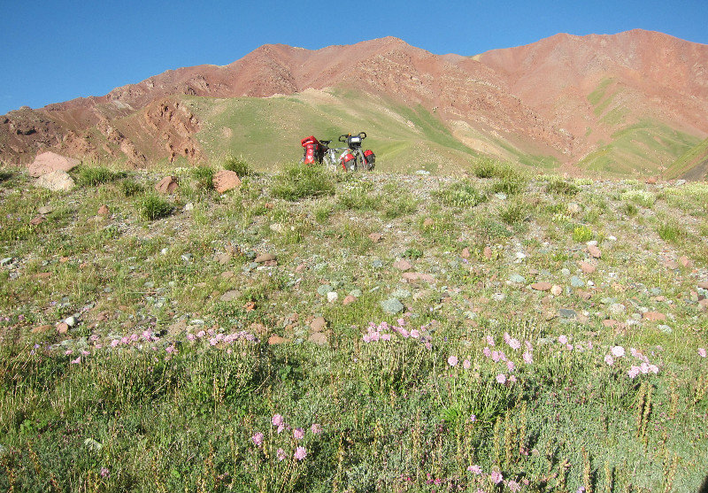 in no man's land between Kyrgyzstan and Tajikistan