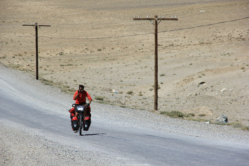 on the phone in the Pamirs!