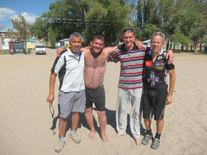 James and Michel with our friends from Bishkek