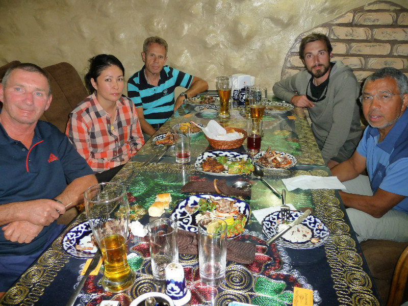 last dinner in an Uzbek restaurant