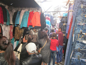in Osh market - the Jean's section