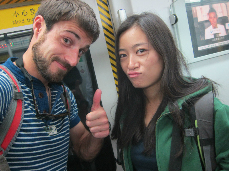 I don't remember what we were talking about then. In the subway in Beijing.