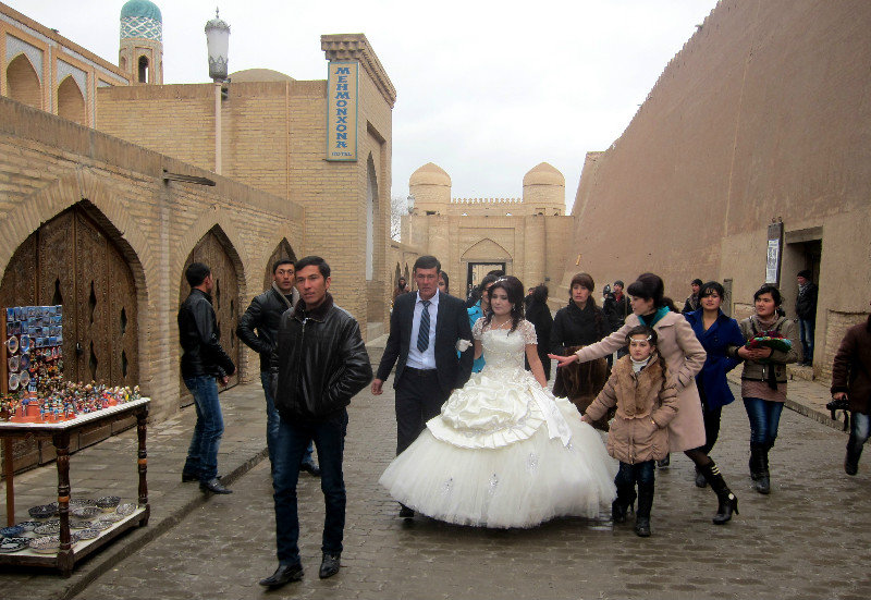 one of the couples getting married in Khiva