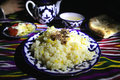 plov at the guesthouse