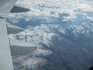 Flying over the Tian Shan