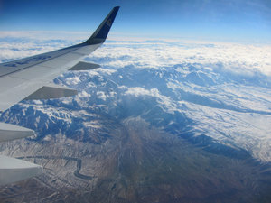 flying over the Tian Shan