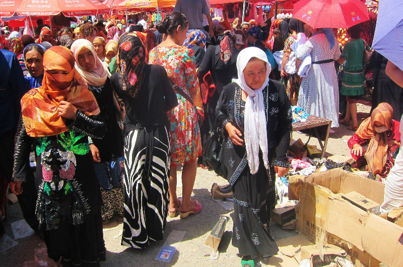 on a blazing hot day in Kashgar
