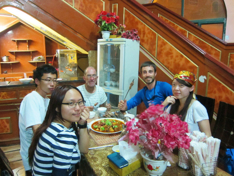 dinner with friends from the guest house in Kashgar