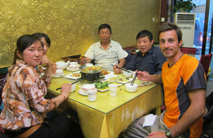 These people kindly invited me to share their dinner in Zhangye