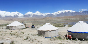 a few yurts to host tourists. 