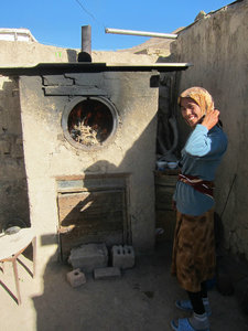 Making bread in Murghab