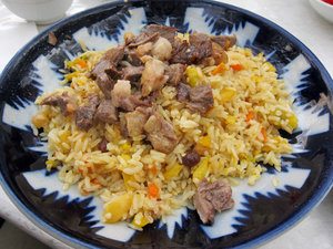 little plov before riding 400km to Samarqand