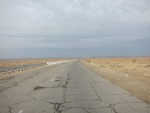 my road... Uzbekistan was not the most exciting place to cycle