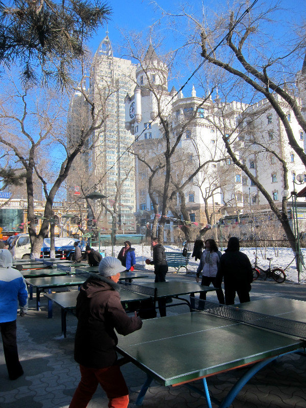 -30 but it's never too cold to play ping-pong!