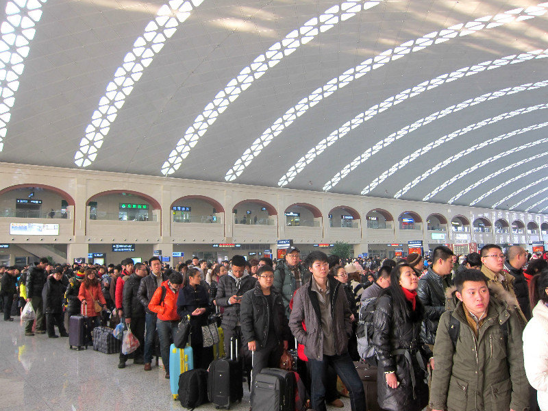Waiting for the train. TIC! This IS China!