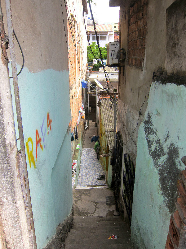 narrow alley in Salvador