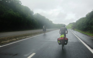 As the weather wasn't nice to stay on the beach, we decided to ride back to Salvador