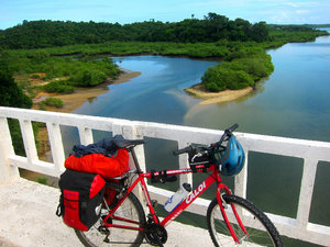 my Caloi Bike over Rio Jaguaripe
