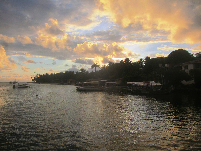 on the boat out of Boipeba at sunrise